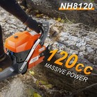 120cc Gas Chainsaw 8 4 Hp Gas Powered Big Chain Saw Extreme Logging For 3120 Xp