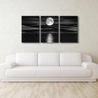  Canvas Print Wall Art Black And White Ocean Beach For Living Room Bedroom