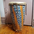Hand-carved Haitian Hand Drum Voodoo Manman  No Tariff 