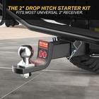 2-inch Drop Trailer Hitch Ball Mount Kit - 2-inch Trailer Ball And 5 8-inch Hitc