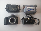 Lot Of 26 Cameras For Parts repair  sony  Canon  Jvc  Nikon  Kodak 