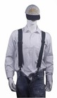 Men   s Heavy Duty Belt Loops X Back 2 Inch Suspenders With 4 Snap Hooks Green