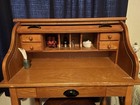 Antique Victorian Writing Desk With Pigeon Holes  Small Side Drawers       No
