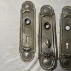 7 Vintage Antique Victorian Large Art Nouveau Door Knob Escutcheon Back Plate