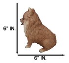 Lifelike Adorable Pet Pal Sitting Pomeranian Spitz Puppy Dog Figurine 6 h
