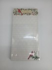 Punch Studio Jeweled Cardinal Christmas Greeting Notepad Holly Floral  sealed  