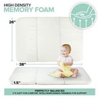 Foldable Portable Crib Mattress Pad Waterproof Memory Foam Travel Case Included