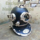 Vintage Us Navy Scuba Mark V Diving Divers Helmet Antique Deep Sea Full Size 18 