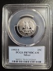 1993-s Proof Silver Washington Quarter Pcgs Pr70 Dcam Presidential Series Label 