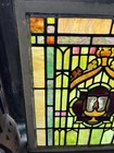   Antique Stained Glass Window Colorful   27 5 X 29 5   Architectural Salvage