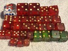 Vintage Lot Of 31 Lucite Dice Die 1    To 3 8   