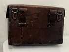 Vintage Swiss Army Military Coast Guard Brown Leather Bag Pouch