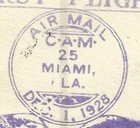 Canada Aamc 2191   Usa Cam25 Dual First Flights Scarce Combo Miami Fla Dec 1