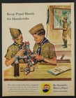 1960 Pepsi-cola Soda Bottle Boy Scouts Handicraft Badge Photo Art Decor Print Ad