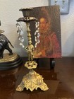 Antique Brass Victorian Art Nouveau Elegant Candlesticks Candle Holder Vintage