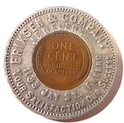   1920   Antique Encased Good Luck Wheat Penny - Ericksen Jewelers Fresno Ca
