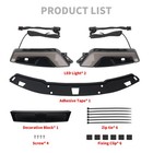 Tracer Led Windshield Trim Light Black For Touring Electra Glide Flht 2014-2023