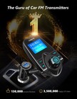 Nulaxy Bluetooth 5 4 Car Adapter Fm Transmitter With 1 44  Lcd Screen Black