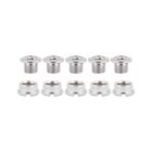 5-count Set Of Origin8 Single-speed Fixed Gear Bmx Track Chainring Bolts Chrome
