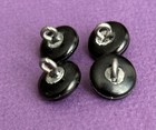 4 Vintage Wwii Us Navy Military Buttons  Black  9 16  Diameter  Nos