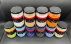 Lot Of 10 Bullseye Glass Frit 1 Lb  Jars Multiple Colors Transparent Fine Medium