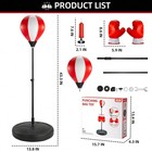 Kids Punching Bag Set Adjustable Stand Gloves And Pump