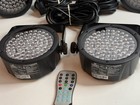 Lot Of  4  Chauvet Slimpar 38 Led Lights W carrying Bag Remote Cords Dj Wedding