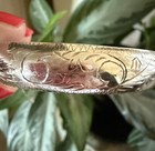 Southwestern Gorgeous Ornate Patterned Hinged Sterling Silver Bracelet Sz 7 25