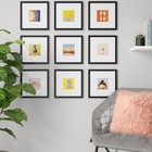 Set Of 9 Gallery Frame Set 10  X 10  Matted To 5 