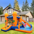 Kids Inflatable Bounce House Water Slide W  Splash Pool  Blower Outdoor Yard Toy
