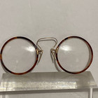 Antique 10k Solid Gold Tortoise Shell Frame Pince Nez Eyeglasses