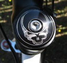 Grateful Dead Stealie Skull Bike Headset Stem Cap Black Engraved New
