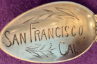 San Francisco California Demitasse Sterling Silver Souvenir Spoon By Lda 9 Grams