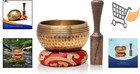 Tibetan Brass Singing Bowl Set 3 Inch Hand Hammered Meditation Yoga Healing