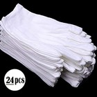 12 Pair White Cotton Gloves For Dry Hand Moisturizing Cosmetic Eczema  100 Cotto