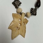 Vintage Bakelite   Glass Beads Dress  Sweater  Fur Clip Pin Mid Century Estate