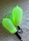 Xl 10    Vintage Vaseline Uranium Glass Bullet Shade  Torpedo Globe  Unique Glass