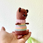 Adorable Handmade Groundhog Amigurumi Plushy Gift