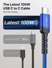 Jsaux 3-pack Usb C To C Cable 100w 10ft 6 6ft 3 3ft  Blue 