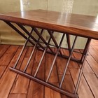 Vintage Mcm Teak Wood Folding End Coffee Side Table Mid Century Modern