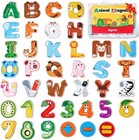 Wooden Thick Alphabet Magnets For Toddlers Fridge Large Size Cute Animal Colo   