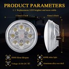 2x 4 5  24w Round Led Conversion Headlight Bulb Hi low Sealed Beam Head Lamps
