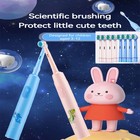 Kids Rotating Electric Toothbrush Rechargeable With 4 Brush Heads 3 Modes Timer