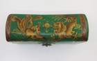 Papier Mache Green Chinese Sewing Box Made In China Purchased In Singapore 10 