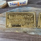 Solid Brass Nautical Signs  This Is My Ship  Captain Ain t Happy  Nautical Decor