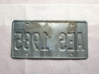 Illinois Land Of Lincoln Red White Metal Expired License Plate Aes 1985 Man Cave