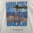 Vintage Grateful Dead Shirt Mens L White Absolutely Dead Absolut Vodka 90s Rare