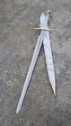Witcher Silver Sword Replica     Handmade D2 Steel Blade W  Leather Grip