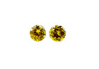14k Solid Yellow Gold November Birthstone Round Stud Earrings 2mm-8mm Screw Back