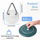 60 Pcs Plate Hangers For The Wall Invisible Wall Hanging Holders